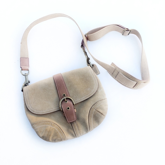 SOLD - COACH Suede Crossbody Bag - Picture 2 of 8
